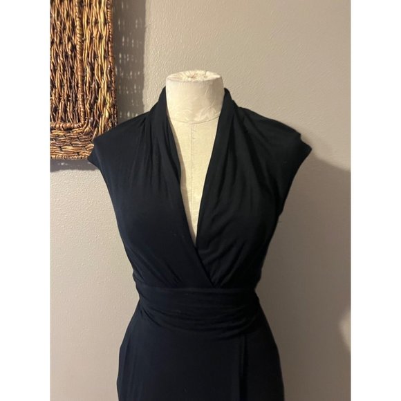 Anthropologie Maeve Bristol Maxi Dress Small Black Stretch Washable - Picture 5 of 11